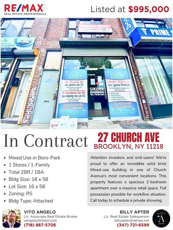 27 Church Avenue Borough Park Brooklyn NY 11218
