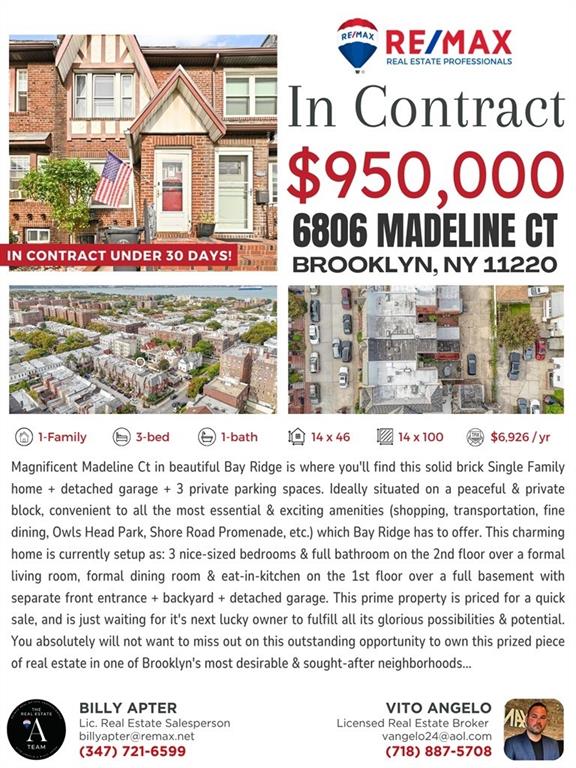 6806 Madeline Court Bay Ridge Brooklyn NY 11220