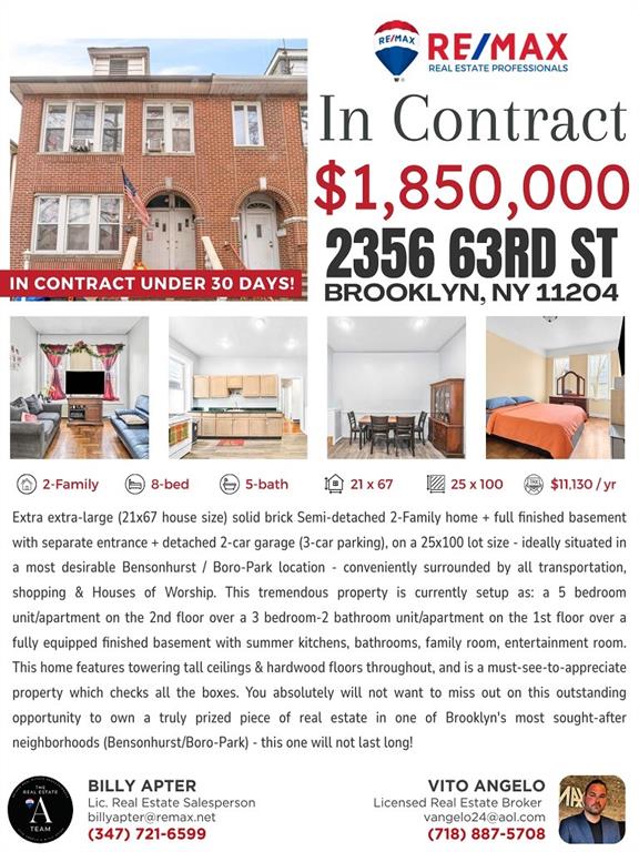 2356 63rd Street Bensonhurst Brooklyn NY 11204